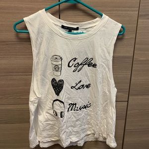 Cropped White Tank Top